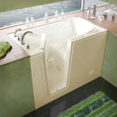 MediTub Walk-In 30" x 54" Left Drain Biscuit Whirlpool and Air Jetted Walk-In Bathtub