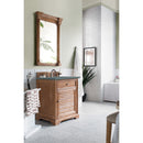 James Martin Savannah 26" Single Vanity Cabinet Driftwood with 3 cm Cala Blue Quartz Top 238-104-V26-DRF-3CBL