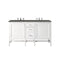 James Martin Addison 60" Double Vanity Cabinet Glossy White with 3 cm Grey Expo Quartz Top E444-V60D-GW-3GEX