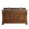 James Martin Brookfield 60" Country Oak Double Vanity with 3 cm Grey Expo Quartz Top 147-114-5671-3GEX