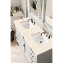 James Martin Providence 60" Double Vanity Cabinet Bright White with 3 cm Eternal Marfil Quartz Top 238-105-V60D-BW-3EMR