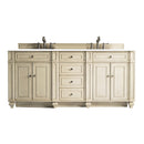 James Martin Bristol 72" Double Vanity Vintage Vanilla with 3 cm Classic White Quartz Top 157-V72-VV-3CLW