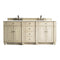 James Martin Bristol 72" Double Vanity Vintage Vanilla with 3 cm Classic White Quartz Top 157-V72-VV-3CLW