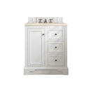 James Martin De Soto 30" Single Vanity Bright White with 3 cm Eternal Marfil Quartz Top 825-V30-BW-3EMR