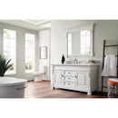 James Martin Brookfield 60" Bright White Single Vanity with 3 cm Ethereal Noctis Quartz Top 147-V60S-BW-3ENC