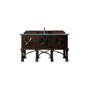 James Martin Balmoral 60" Single Vanity Cabinet Antique Walnut with 3 cm Cala Blue Quartz Top 150-V60S-ANW-3CBL