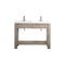 James Martin Brooklyn 47" Wooden Sink Console Platinum Ash with White Glossy Composite Countertop C205V47PTAWG