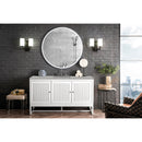 James Martin Athens 60" Single Vanity Cabinet Glossy White with 3 cm Eternal Serena Top E645-V60S-GW-3ESR