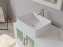 Cambridge Plumbing 63" Solid Wood Vanity Frosted Glass Counter Top Vessel Sink CR Faucets