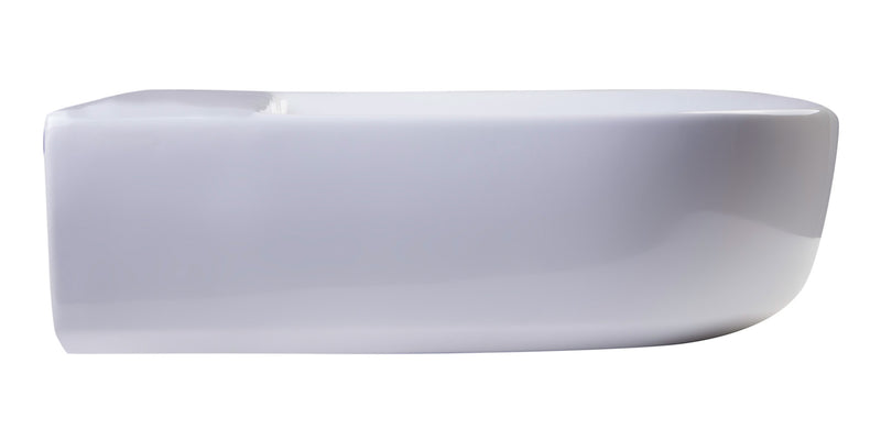 ALFI 24" White D-Bowl Porcelain Wall Mounted Bath Sink AB111
