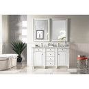 James Martin Bristol 60" Double Vanity Bright White with 3 cm Ethereal Noctis Quartz Top 157-V60D-BW-3ENC