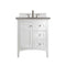 James Martin Palisades 30" Single Vanity Bright White with 3 cm Grey Expo Quartz Top 527-V30-BW-3GEX