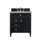 James Martin Brittany 30" Single Vanity Black Onyx with 3 cm Eternal Serena Quartz Top 650-V30-BKO-3ESR