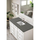 James Martin Bristol 48" Single Vanity Bright White with 3 cm Gray Expo Quartz Top 157-V48-BW-3GEX