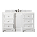 James Martin De Soto 60" Single Vanity Bright White with 3 cm Eternal Serena Quartz Top 825-V60S-BW-3ESR