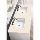 James Martin Athens 60" Double Vanity Cabinet Glossy White with 3 cm Eternal Marfil Top E645-V60D-GW-3EMR