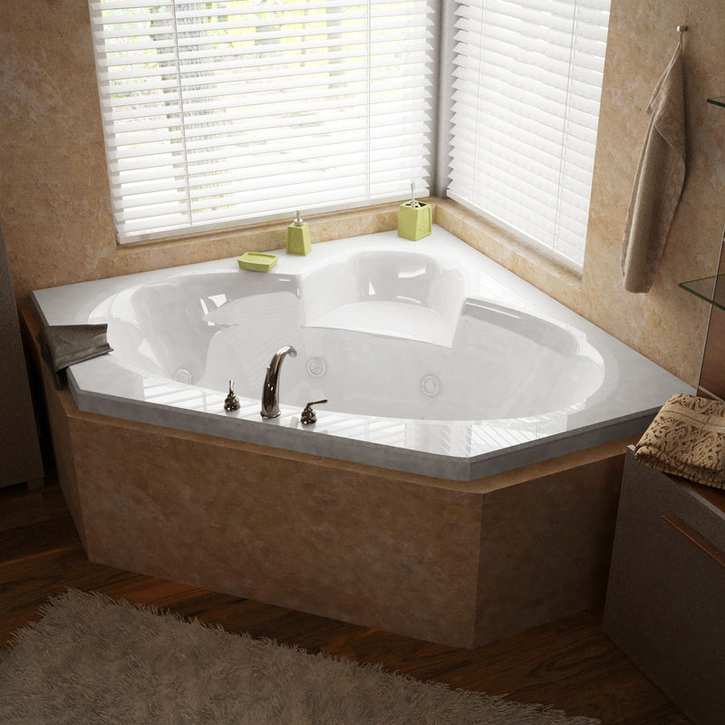 Atlantis Whirlpools Sublime 60" x 60" Corner Air & Whirlpool Jetted Bathtub