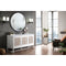 James Martin Athens 60" Single Vanity Cabinet Glossy White with 3 cm Carrara White Top E645-V60S-GW-3CAR