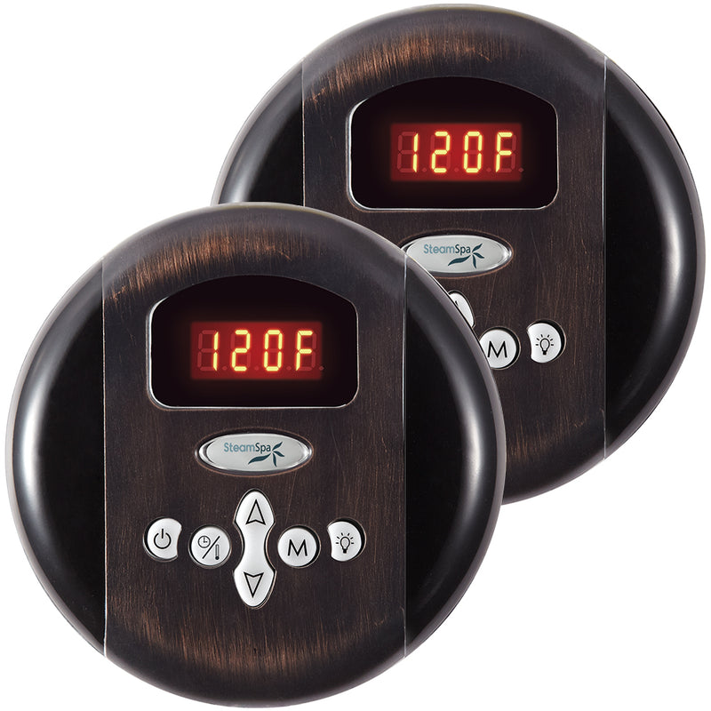 SteamSpa Programmable Control Panel with Presets in Oil Rubbed Bronze