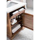 James Martin Savannah 26" Single Vanity Cabinet Driftwood with 3 cm Classic White Quartz Top 238-104-V26-DRF-3CLW