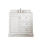 James Martin De Soto 36" Single Vanity Bright White with 3 cm Eternal Serena Quartz Top 825-V36-BW-3ESR