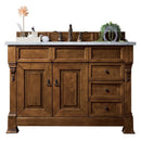 James Martin Brookfield 48" Country Oak Single Vanity with 3 cm Carrara Marble Top 147-114-5276-3CAR