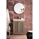 James Martin Chianti 24" Single Vanity Cabinet Whitewashed Walnut with White Glossy Resin Countertop E303-V24-WW-WG