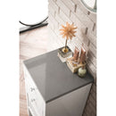 James Martin Athens 15" Cabinet with Drawers and Door Glossy White with 3 cm Gray Expo Quartz Top E645-B15L-GW-3GEX