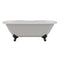 Cambridge Plumbing Cast Iron Double Ended Clawfoot Tub 67"x30" No Drillings BRZ Feet