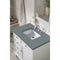 James Martin Savannah 36" Single Vanity Cabinet Bright White with 3 cm Cala Blue Quartz Top 238-104-V36-BW-3CBL