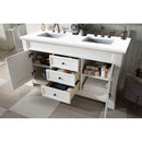 James Martin Brookfield 60" Bright White Double Vanity with 3 cm Classic White Quartz Top 147-V60D-BW-3CLW