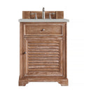 James Martin Savannah 26" Single Vanity Cabinet Driftwood with 3 cm Eternal Serena Quartz Top 238-104-V26-DRF-3ESR