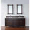 James Martin Brittany 72" Burnished Mahogany Double Vanity with 3 cm Eternal Serena Quartz Top 650-V72-BNM-3ESR