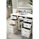 James Martin Bristol 48" Single Vanity Bright White with 3 cm Classic White Quartz Top 157-V48-BW-3CLW