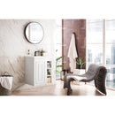 James Martin Alicante' 24" Single Vanity Cabinet Glossy White with White Glossy Resin Countertop E110-V24-GW-WG