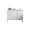 James Martin Palisades 48" Single Vanity Bright White with 3 cm Ethereal Noctis Quartz Top 527-V48-BW-3ENC