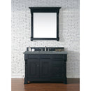 James Martin Brookfield 48" Antique Black Single Vanity with 3 cm Cala Blue Quartz Top 147-114-5236-3CBL