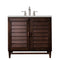 James Martin Portland 36" Single Vanity Burnished Mahogany with 3 cm Eternal Serena Quartz Top 620-V36-BNM-3ESR