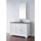 James Martin Savannah 48" Single Vanity Cabinet Bright White with 3 cm Cala Blue Quartz Top 238-104-V48-BW-3CBL