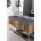 James Martin Columbia 72" Double Vanity Latte Oak with Dusk Gray Glossy Composite Top 388-V72D-LTO-BN-DGG