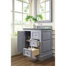 James Martin De Soto 30" Single Vanity Silver Gray with 3 cm Cala Blue Quartz Top 825-V30-SL-3CBL