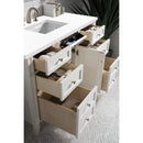 James Martin Brittany 48" Bright White Single Vanity with 3 cm Classic White Quartz Top 650-V48-BW-3CLW