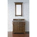 James Martin Brookfield 36" Country Oak Single Vanity with 3 cm Gray Expo Quartz Top 147-114-5576-3GEX