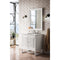 James Martin Athens 30" Single Vanity Cabinet Glossy White with 3 cm Carrara White Top E645-V30-GW-3CAR