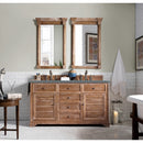 James Martin Savannah 60" Double Vanity Cabinet Driftwood with 3 cm Cala Blue Quartz Top 238-104-5611-3CBL