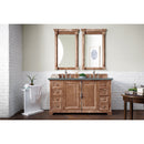 James Martin Providence 60" Double Vanity Cabinet Driftwood with 3 cm Cala Blue Quartz Top 238-105-5611-3CBL