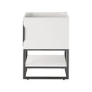 James Martin Columbia 24" Single Vanity Cabinet Glossy White Matte Black 388-V24-GW-MBK