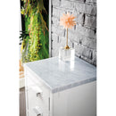 James Martin Addison 15" Base Cabinet with Drawers Glossy White with 3 cm Carrara Marble Top E444-BC15-GW-3CAR