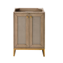 James Martin Chianti 24" Single Vanity Cabinet Whitewashed Walnut Radiant Gold E303-V24-WW-RGD