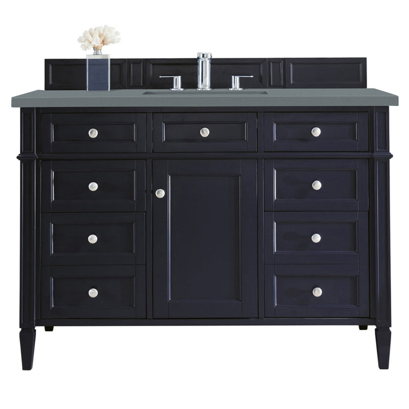 James Martin Brittany 48" Victory Blue Single Vanity with 3 cm Cala Blue Quartz Top 650-V48-VBL-3CBL